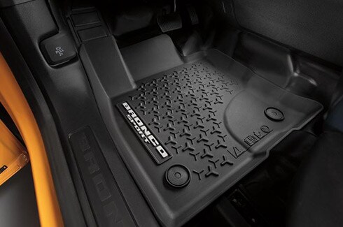 Discover Ford Bronco Accessories in PR, Floor Liners Black, For Carpet Flooring, 4 Piece Set